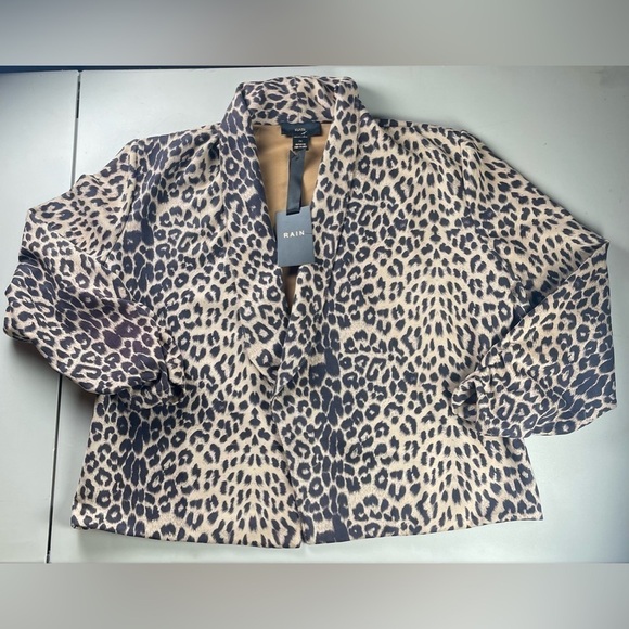 RAIN leopard print blazer Size 2X NWT - Picture 1 of 6